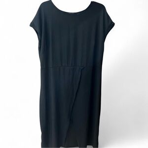 Universal Standard black midi dress